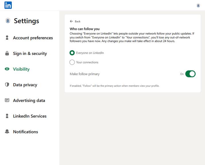 Changing default profile button