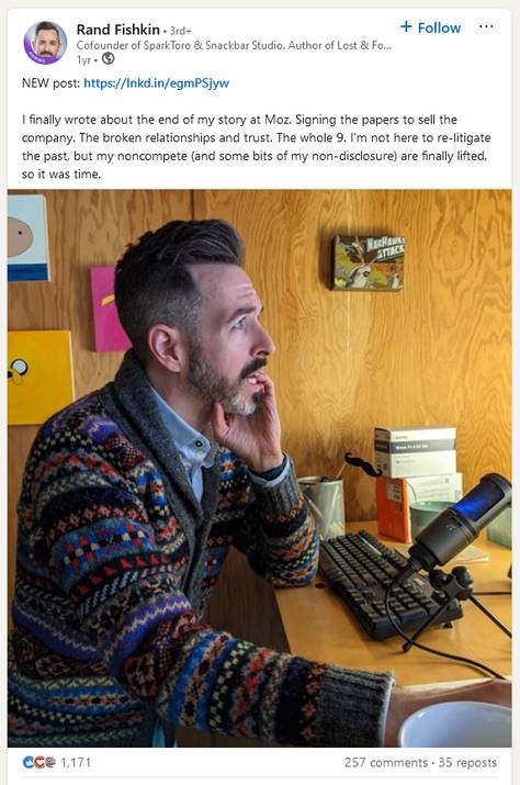 LinkedIn thought leadership example post