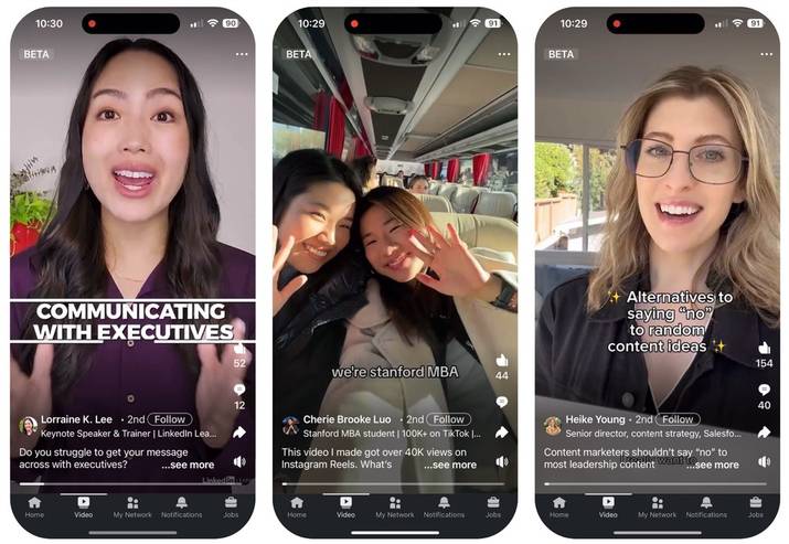 LinkedIn Vertical Videos